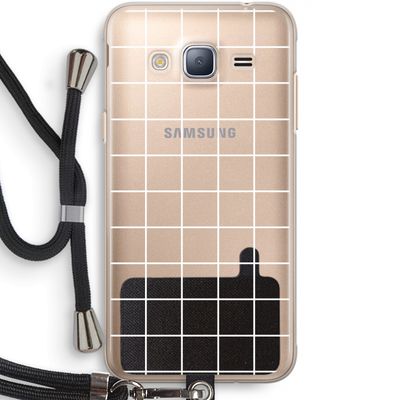 Rooster 2: Samsung Galaxy J3 (2016) Transparant Hoesje met koord