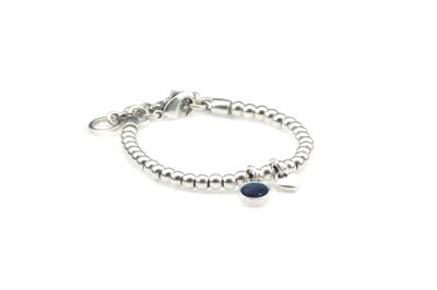 Qoss Junior Armband Zoey Hart Jeansblauw