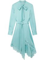 Stella McCartney robe Double à ourlet bordé de dentelle - Bleu - thumbnail