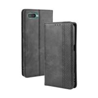 Voor oppo Reno een magnetische Buckle retro Crazy Horse textuur horizontale Flip lederen draagtas met houder & kaartsleuven & fotolijstjes (zwart)