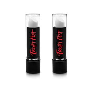 Lippenstift/lipstick - 2x - wit - 4,5 gram - Schmink - Halloween/carnaval