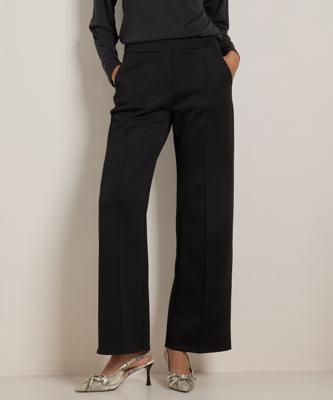 uni wide fit broek met naad