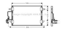 Condensor, airconditioning AVA QUALITY COOLING, u.a. für Audi - thumbnail