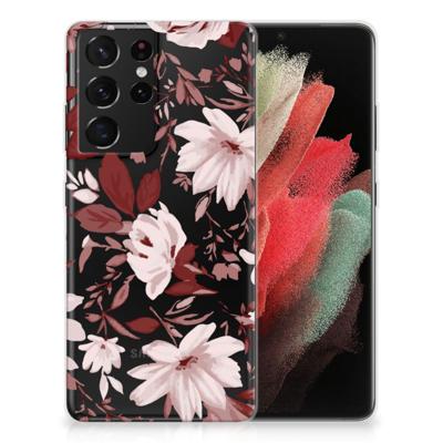 Smartphone hoesje Samsung Galaxy S21 Ultra Watercolor Flowers