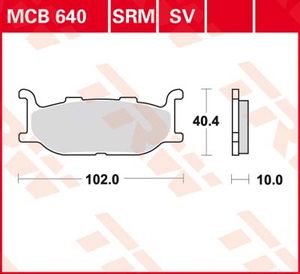 TRW Remblokken, en remschoenen voor de moto, MCB640SRM Sinter maxi scooter