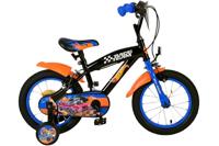 Heiße Räder Hot wheels kinderfiets - jongens - 14 inch - zwart - twee handremmen