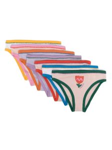 Stella McCartney Kids lot de sept boxers à imprimé graphique - Rose