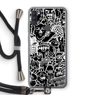 Vexx Black Mixtape: Samsung Galaxy A11 Transparant Hoesje met koord