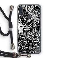Vexx Black Mixtape: Samsung Galaxy A11 Transparant Hoesje met koord Vexx Black Mixtape: Samsung Galaxy A11 Transparant Hoesje met koord