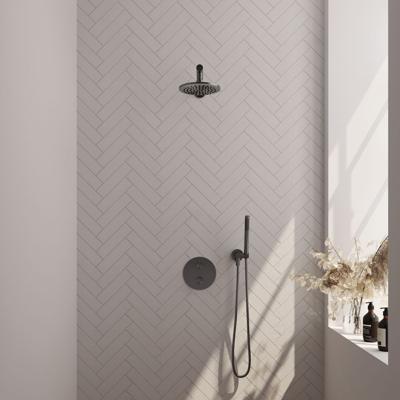 Thermostatische Inbouwdoucheset Brauer Gunmetal Edition Met Ronde Afdekplaat (Alle Opties)