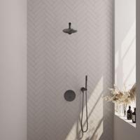 Thermostatische Inbouwdoucheset Brauer Gunmetal Edition Met Ronde Afdekplaat (Alle Opties)