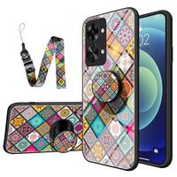 Geruit Patroon OnePlus Nord 2T Hybrid Case - Kleurrijke Mandala