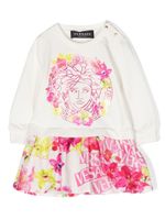 Versace Kids robe à imprimé Medusa Head - Blanc