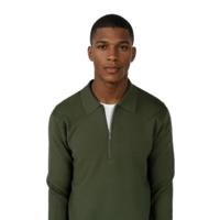 Ciszere Caleb Knitted Half Zip Casual Sweater Heren XL