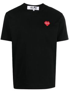 Comme Des Garçons Play t-shirt en coton à patch logo - Noir