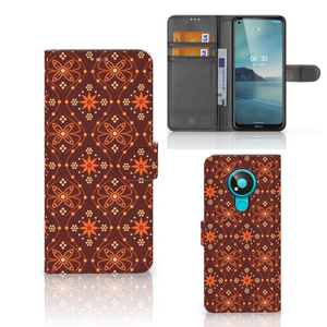 Nokia 3.4 Telefoon Hoesje Batik Brown