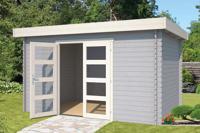 Outdoor Life Products | Tuinhuis Mikkel 380 x 275 | Gecoat | Platinum Grey-Wit