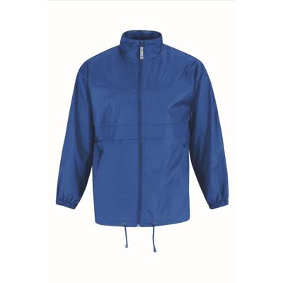 B&C Windbreaker - sirocco windjas - kobalt blauw - heren met capuchon