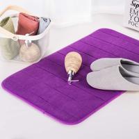 Anti slip water absorptie rug badkamer mat Shaggy Memory Foam keuken deur Vloermatten grootte: 40X60CM (paars)