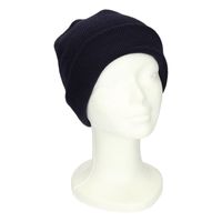 Basic winter muts navy blauw voor meisjes - thumbnail