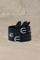 Drievoudige riem van leer studio - BLACK - 90 Drievoudige riem van leer studio - BLACK - 90
