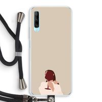I drink wine: Huawei P Smart Pro Transparant Hoesje met koord