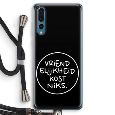 Vriendelijkheid: Huawei P20 Pro Transparant Hoesje met koord