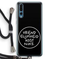 Vriendelijkheid: Huawei P20 Pro Transparant Hoesje met koord