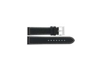 Horlogeband Hamilton H690.784.100 / H690784100 Leder Zwart 20mm