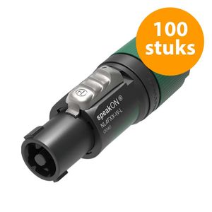 Neutrik NL4FXX-W-L 4-polige speakON plug groot (100 stuks)