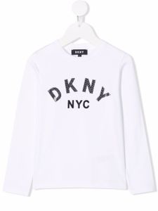 Dkny Kids t-shirt à logo imprimé - Blanc