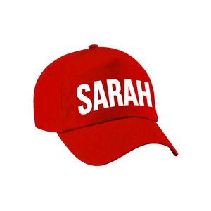 Sarah cadeau pet /cap rood voor dames