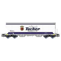 Rivarossi HR6676 H0 4-assige Graansilo-wagen doek, lichtblauw