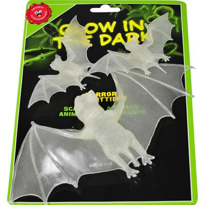 Halloween dieren - glow in the dark decoratie vleermuizen - 3x stuks - 21 en 11 cm - Lichtgevend Halloween dieren - glow in the dark decoratie vleermuizen - 3x stuks - 21 en 11 cm - Lichtgevend