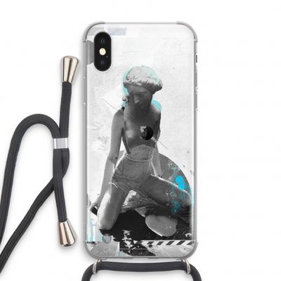 I will not feel a thing: iPhone X Transparant Hoesje met koord
