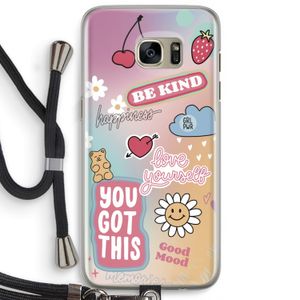 Positivity: Samsung Galaxy S7 Edge Transparant Hoesje met koord