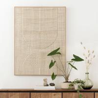 MUST Living Wanddecoratie 'Japanese Garden' Palmblad, 102 x 76cm