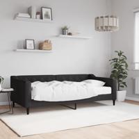 Slaapbank met matras 90x190 cm stof zwart