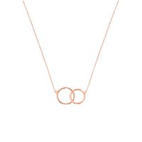Ketting Open Rondjes goud rosekleurig 40 - 44 cm