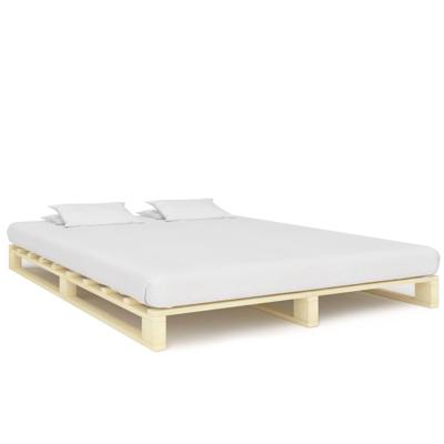 Bedframe pallet massief grenenhout 140x200 cm