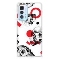 Silicone Back Case Motorola Edge 20 Pro Skull Red - thumbnail