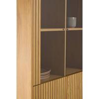 Giga Living - Vitrinekast Naturel Eikenlook - 80x40x180cm - Juna