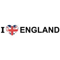 10x I Love England stickers