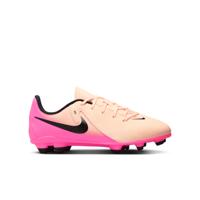 Nike Phantom GX II Club Gras / Kunstgras Voetbalschoenen (MG) Kids Zalmroze Felroze Zwart