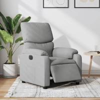 Fauteuil elektrisch verstelbaar stof lichtgrijs