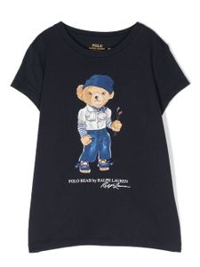 POLO RALPH LAUREN KIDS t-shirt à imprimé Polo Bear - Bleu