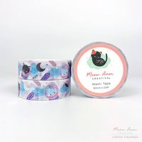 Meow Amor Creative Crystal Ball Cat Silver Foil Washi Tape - thumbnail