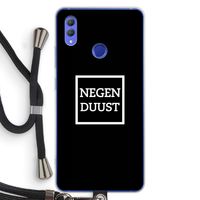Negenduust black: Honor Note 10 Transparant Hoesje met koord