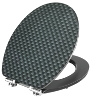 Cornat Wc-Bril Acrylaat Carbon Sc Zw - KSDSC319