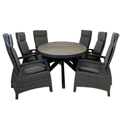 Qopps Kismo tuintafel met Darwin gasveer verstelbare tuinstoel